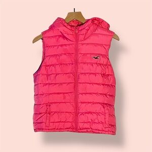 Hollister Vibrant Pink Hooded Vest